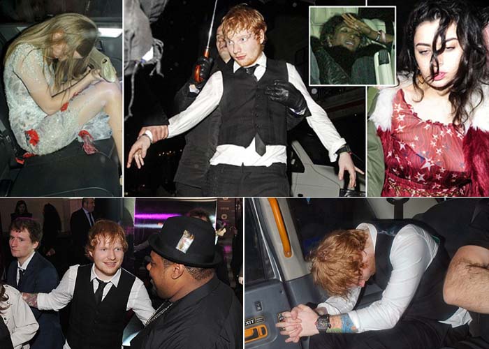 Ed Sheeran, Sinitta dan Charli XCX Mabuk Berat setelah BRIT Awards